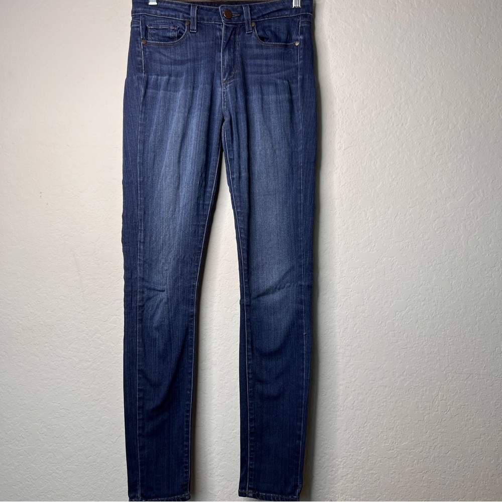 PAIGE Hoxton Ultra Skinny Transcend Jean 26 Clark Wash Dark Indigo Lightweight